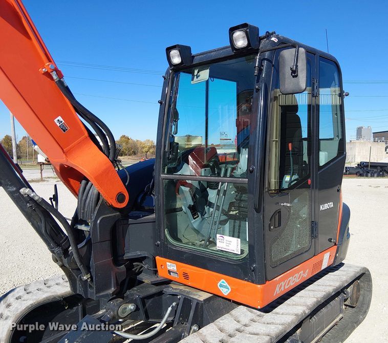 image for item FK0538 2016 Kubota KX080-4 mini excavator