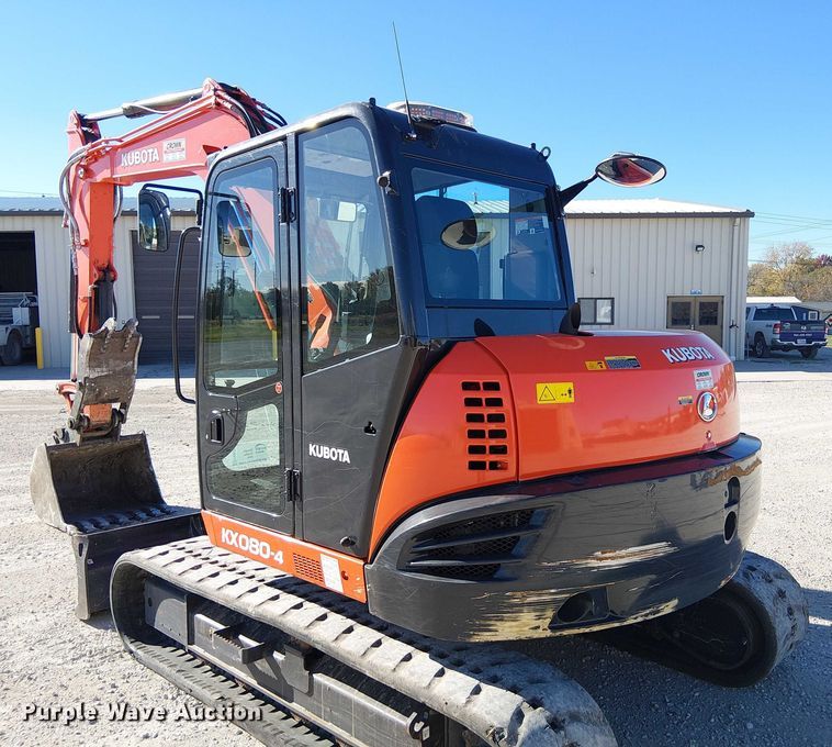 image for item FK0538 2016 Kubota KX080-4 mini excavator