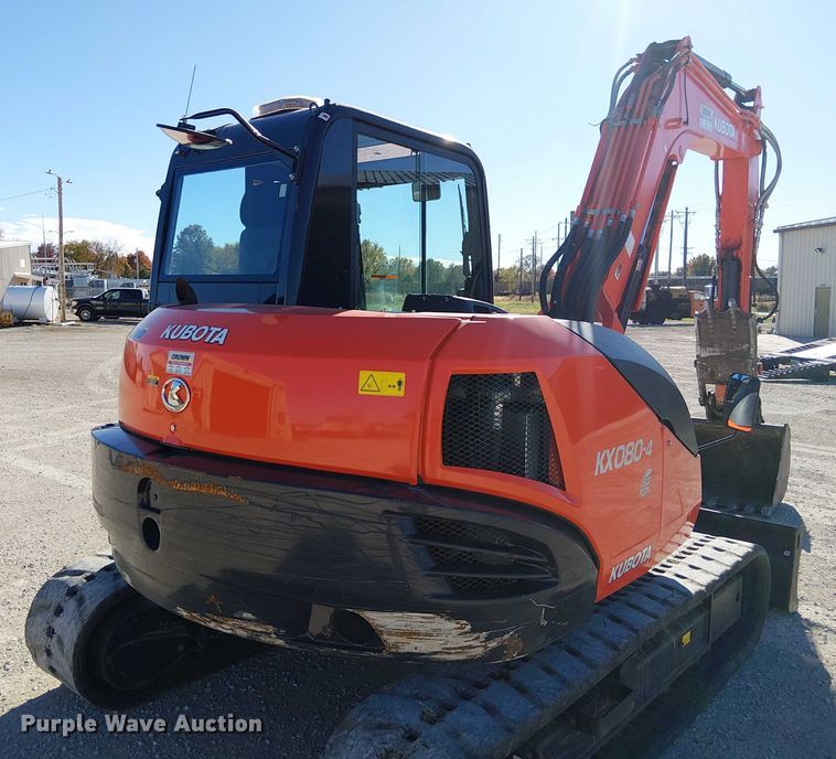 image for item FK0538 2016 Kubota KX080-4 mini excavator