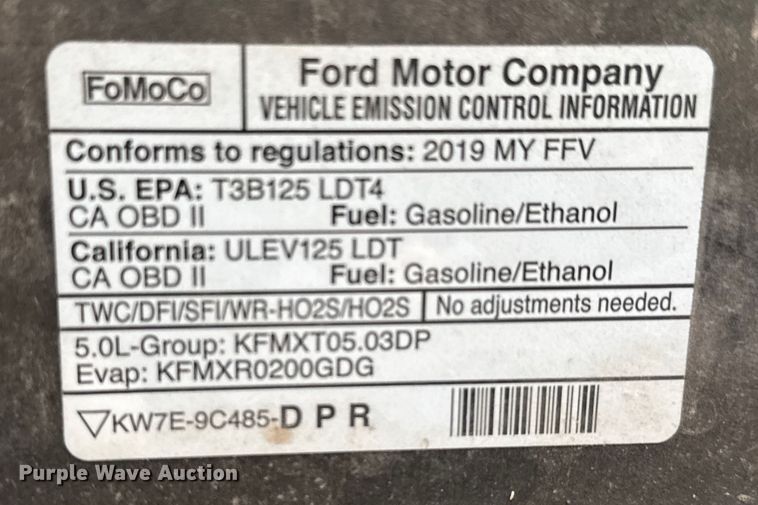 image for item NA9901 2019 Ford F150 XL SuperCab pickup truck