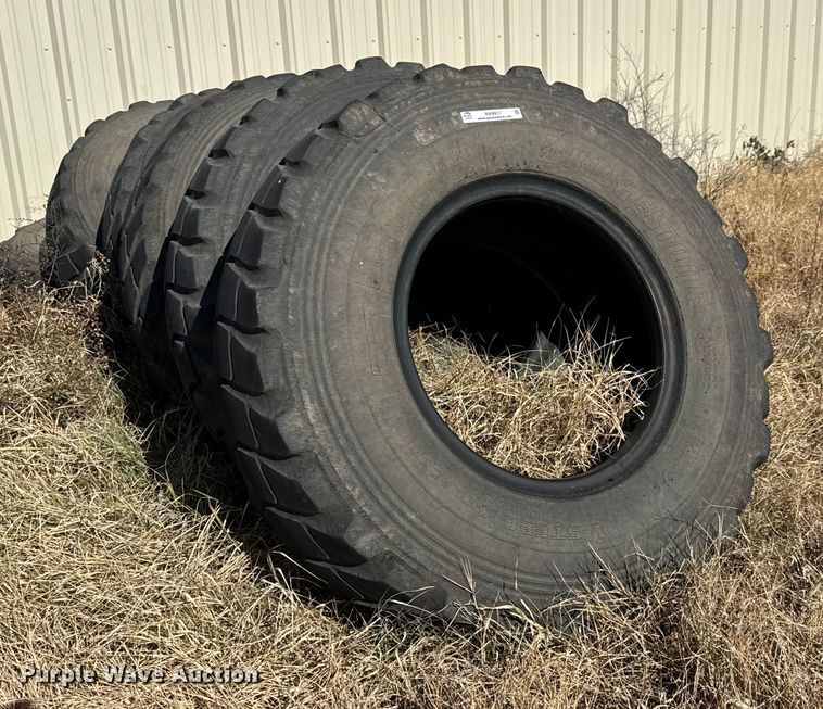 image for item NA9911 (6) Bridgestone V-steel K-traction 17.5R25 motor grader tires