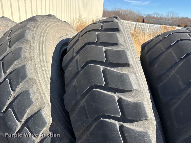 image for item NA9911 (6) Bridgestone V-steel K-traction 17.5R25 motor grader tires