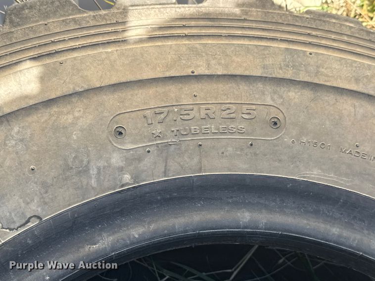 image for item NA9911 (6) Bridgestone V-steel K-traction 17.5R25 motor grader tires