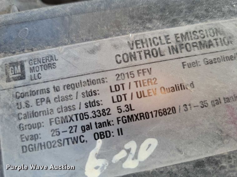 image for item NO9775 2015 Chevrolet Tahoe Police SUV