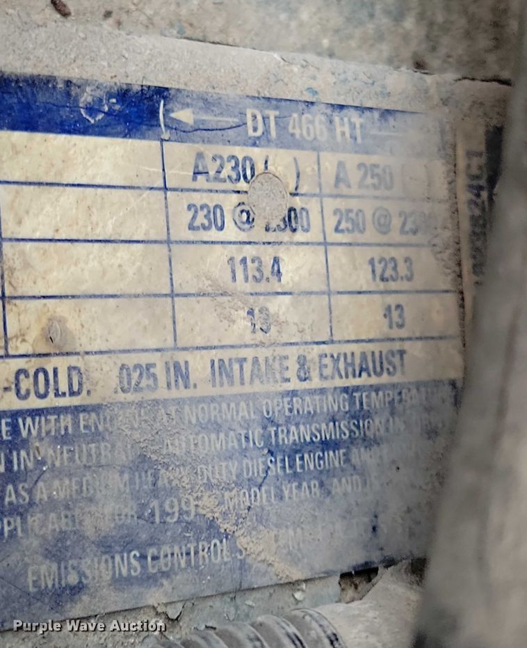 image for item NO9783 1995 International 4900 dump truck