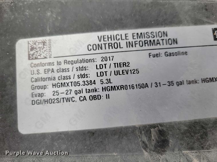 image for item NO9786 2017 Chevrolet Silverado 1500 Double Cab pickup truck