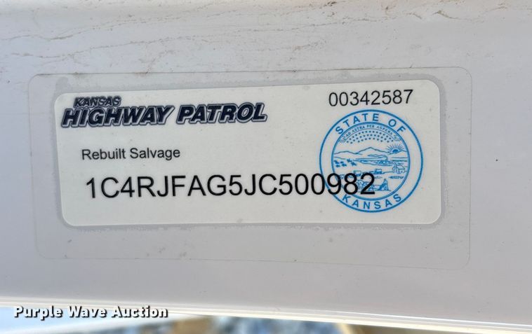 image for item DK0122 2018 Jeep Grand Cherokee SUV