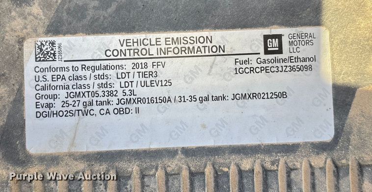 image for item DK0134 2018 Chevrolet Silverado 1500 Double Cab pickup truck