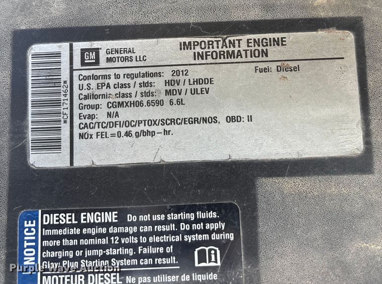 image for item DK0156 2012 Chevrolet Silverado 3500HD Crew Cab flatbed pickup truck