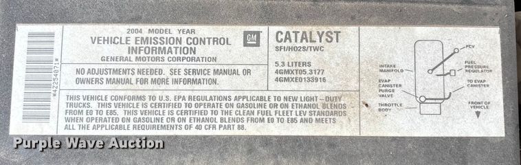 image for item DK0177 2004 Chevrolet Silverado 1500 pickup truck