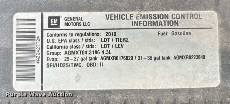 image for item DK0204 2010 Chevrolet Silverado 1500 pickup truck