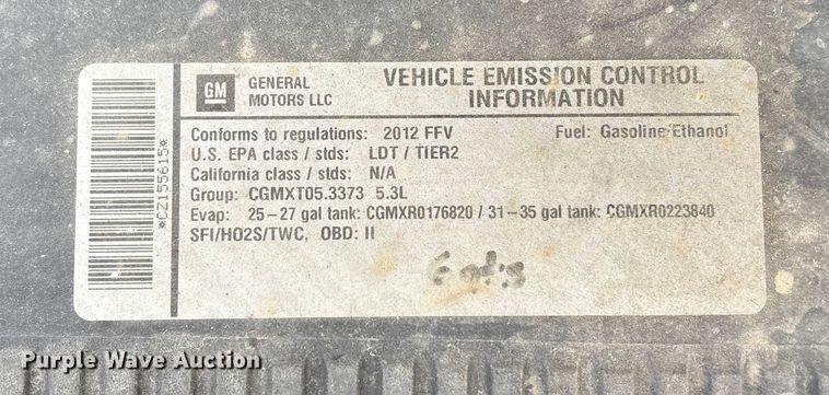 image for item DK0205 2012 Chevrolet Silverado 1500 pickup truck