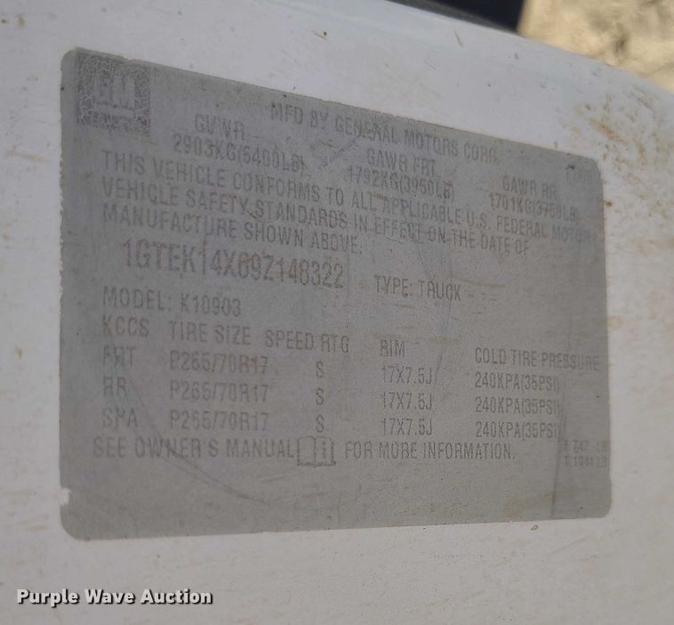 image for item DP5157 2009 GMC Sierra 1500 pickup truck