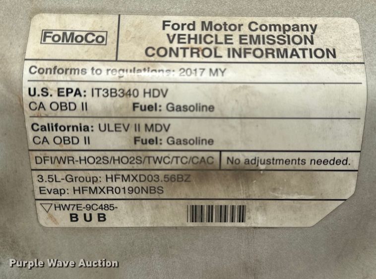 image for item DQ4125 2017 Ford Transit 250 delivery van