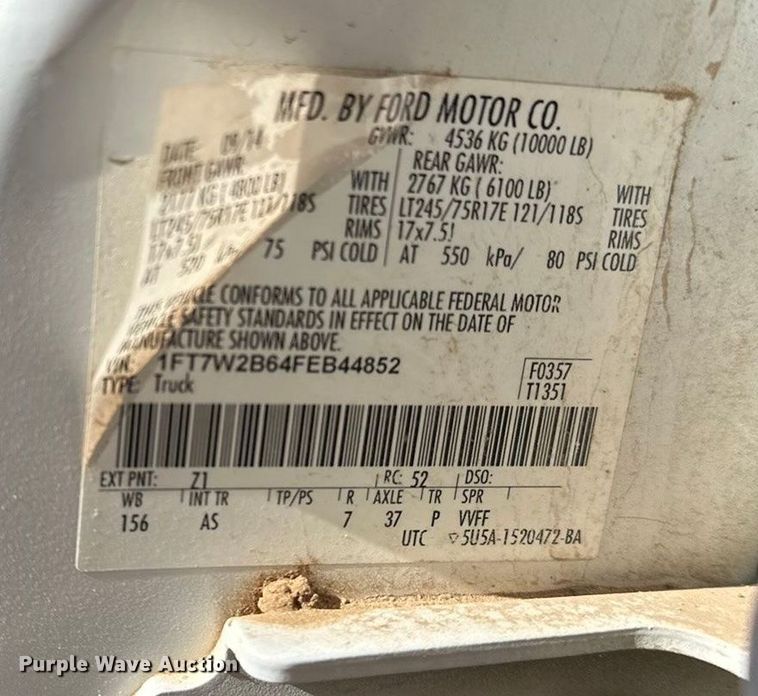 image for item DQ7719 2015 Ford F250 Super Duty Crew Cab pickup truck