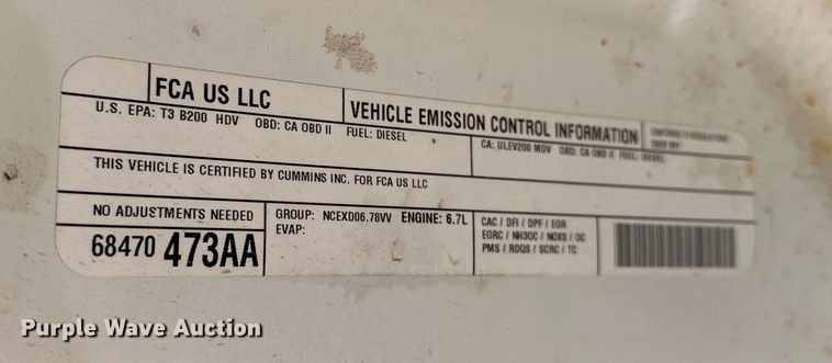 image for item DQ7722 2022 RAM 2500 Crew Cab pickup truck