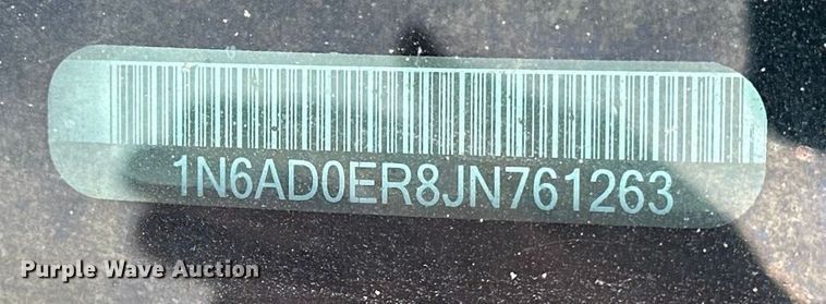 image for item DQ7723 2018 Nissan Frontier Crew Cab pickup truck