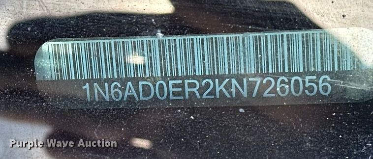 image for item DQ7728 2019 Nissan Frontier Crew Cab pickup truck