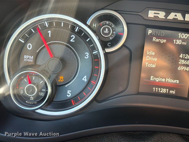 image for item DX5882 2022 RAM 3500 flatbed truck