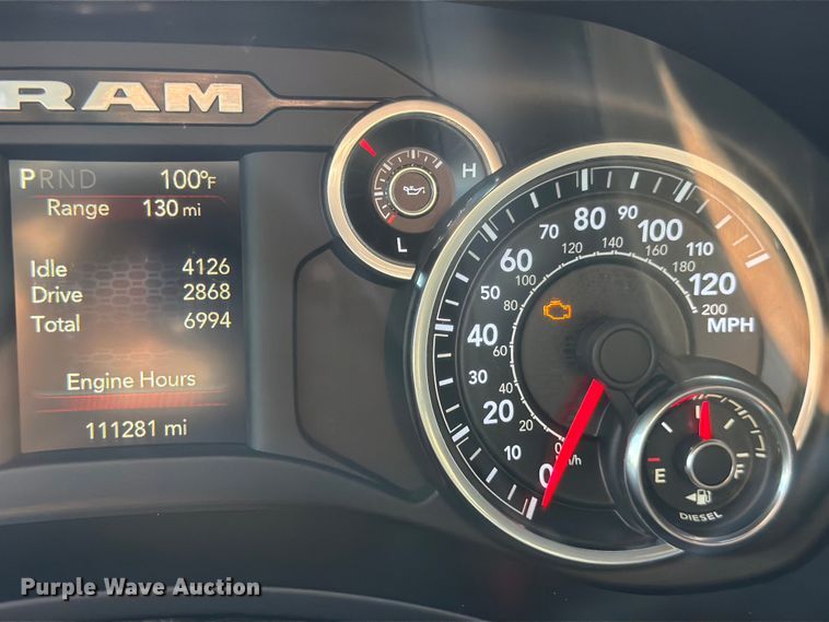 image for item DX5882 2022 RAM 3500 flatbed truck