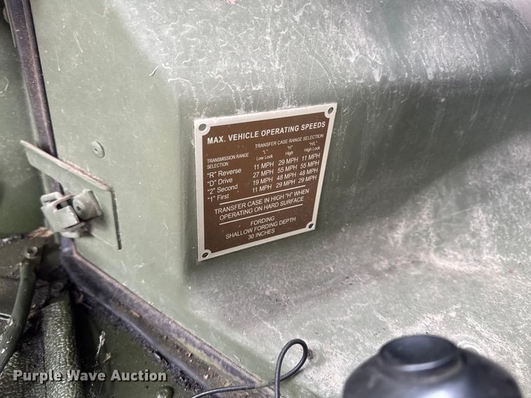 image for item EA2015 2004 AM General M998 SUV