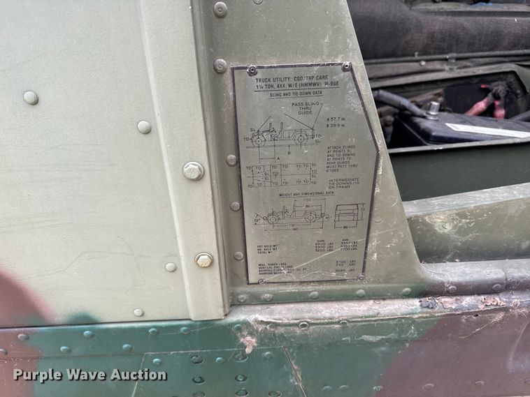 image for item EA2015 2004 AM General M998 SUV