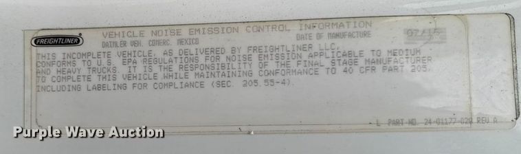 image for item EA2101 2016 Freightliner M2 box truck