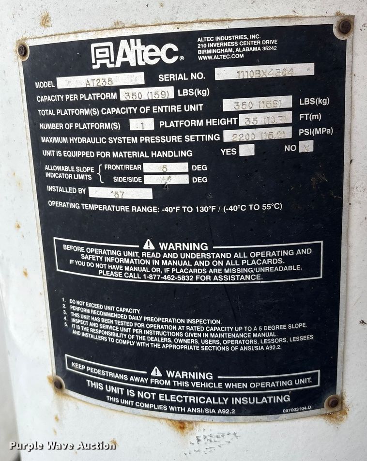 image for item EA7119 2011 Ford F450 Super Duty bucket truck