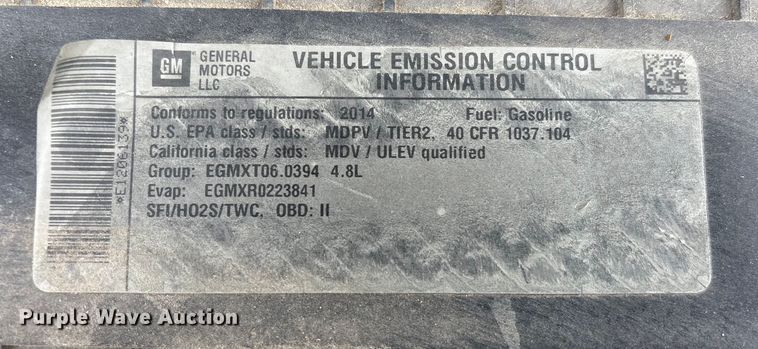 image for item EA7127 2014 Chevrolet Express 3500 van