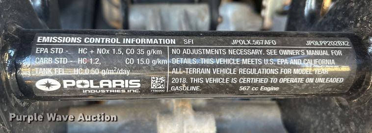 image for item EA7741 2018 Polaris Sportsman 570 EFI ATV