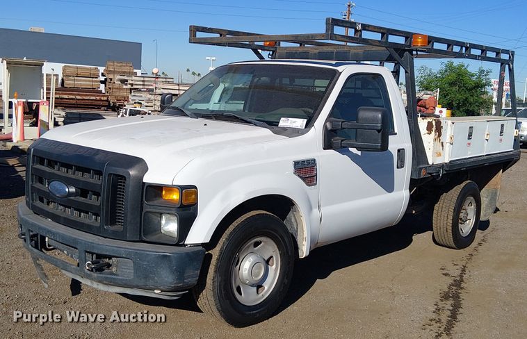image for item EC1294 2008 Ford F250 Super Duty flatbed pickup truck