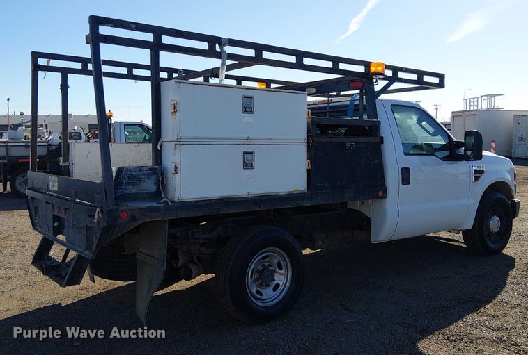 image for item EC1294 2008 Ford F250 Super Duty flatbed pickup truck