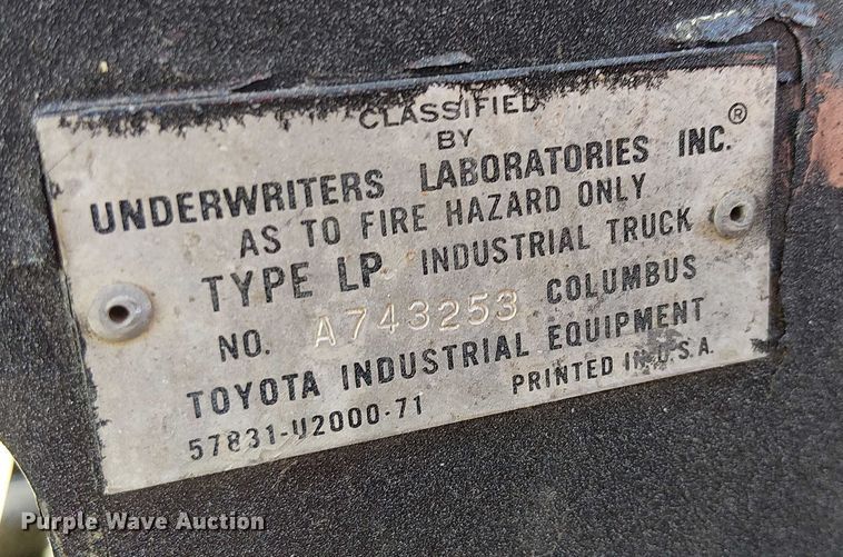 image for item EC1348 1995 Toyota 5FGC25 forklift