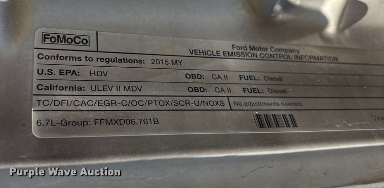 image for item EC8122 2015 Ford F250 Super Duty XLT Crew Cab utility bed pickup truck