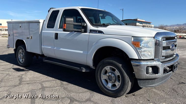 image for item EC8123 2016 Ford F250 Super Duty XLT SuperCab utility bed pickup truck