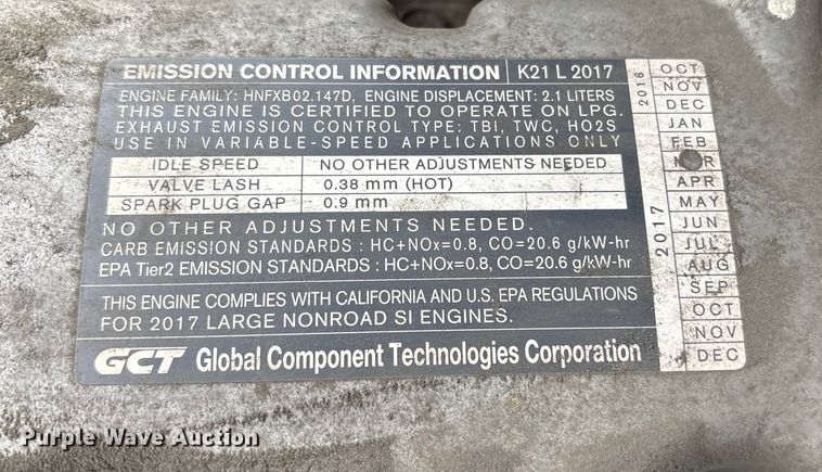 image for item EC8134 2017 UniCarriers PF50 forklift