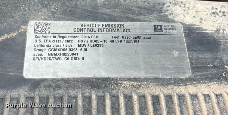 image for item ED2390 2016 Chevrolet Silverado 2500HD Double Cab bale bed pickup truck