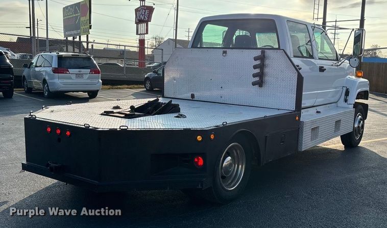 image for item ED2398 1997 GMC C6500 Crew Cab flatbed truck