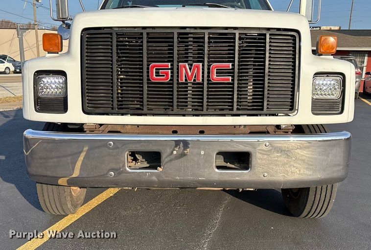 image for item ED2398 1997 GMC C6500 Crew Cab flatbed truck