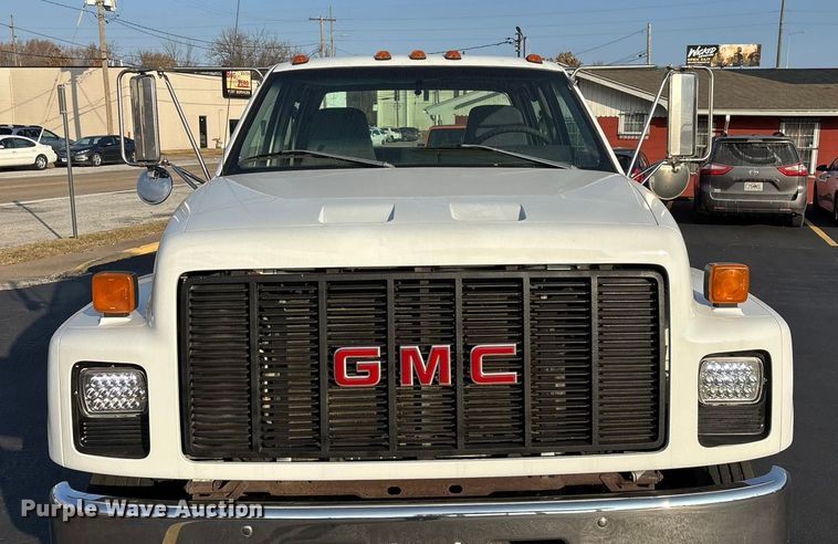 image for item ED2398 1997 GMC C6500 Crew Cab flatbed truck