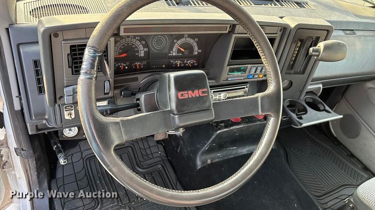 image for item ED2398 1997 GMC C6500 Crew Cab flatbed truck