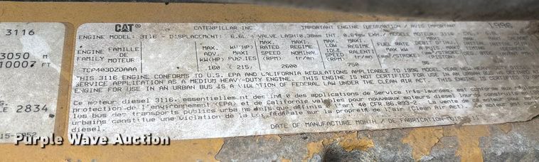 image for item ED2398 1997 GMC C6500 Crew Cab flatbed truck