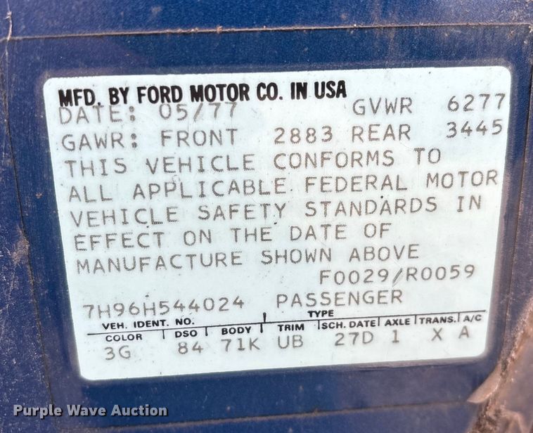 image for item ED2403 1977 Mercury Cougar Wagon