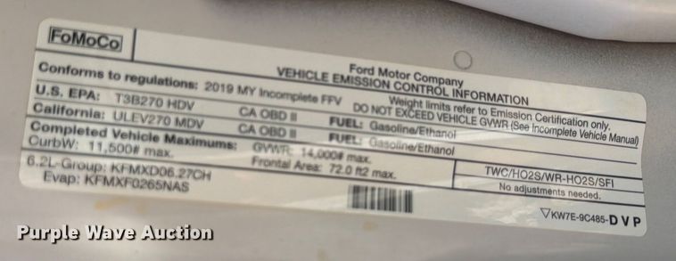 image for item ED5933 2019 Ford F350 Super Duty XL SuperCab utility bed pickup truck