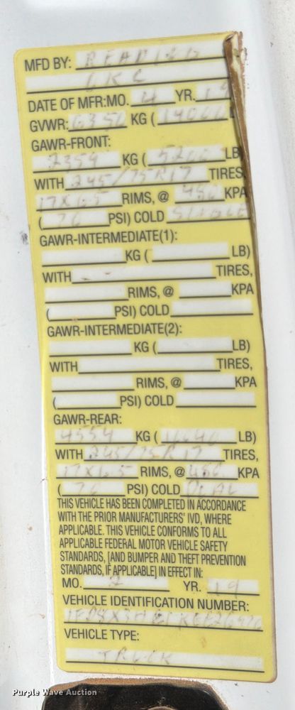 image for item ED5933 2019 Ford F350 Super Duty XL SuperCab utility bed pickup truck