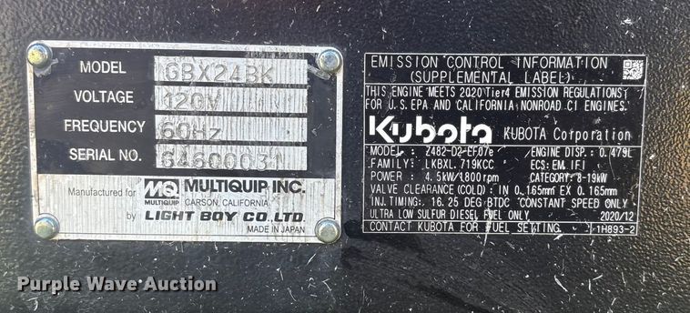 image for item EE1378 2021 Light Boy Co. GBX25BK light plant