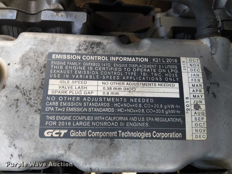 image for item EE4989 2016 UniCarriers PF50 forklift