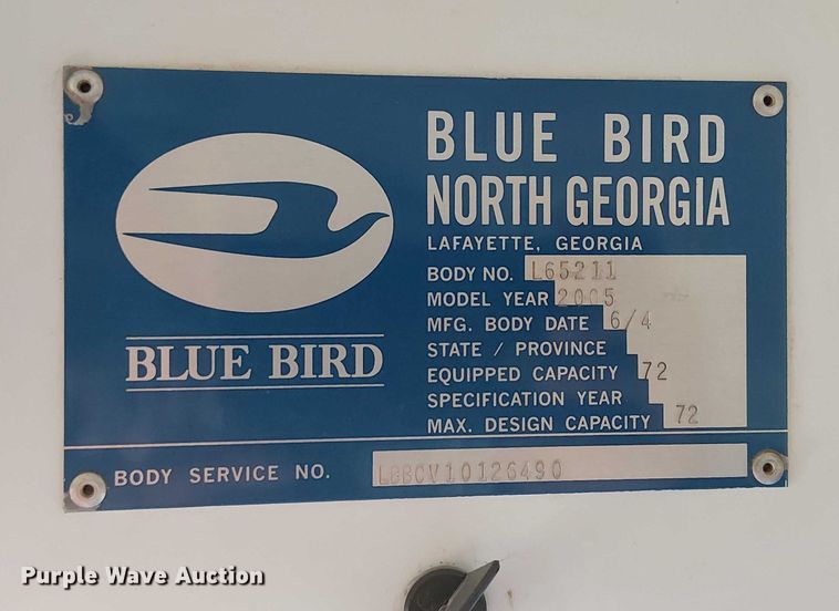 image for item EE5001 2005 Blue Bird School Bus school bus