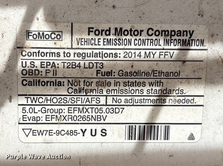 image for item EF6208 2014 Ford F150 pickup truck