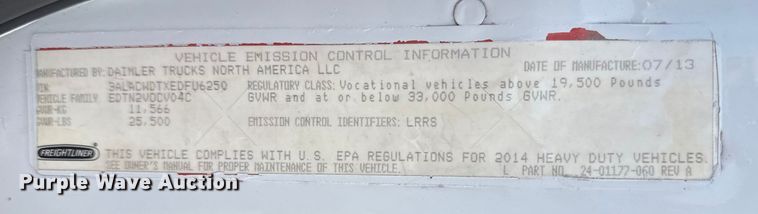 image for item EG1746 2014 Freightliner Business Class M2 box truck